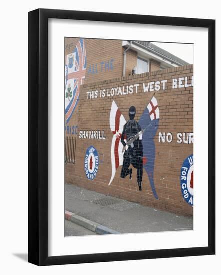 Loyalist Mural, Shankill Road, Belfast, Northern Ireland, United Kingdom-David Lomax-Framed Photographic Print