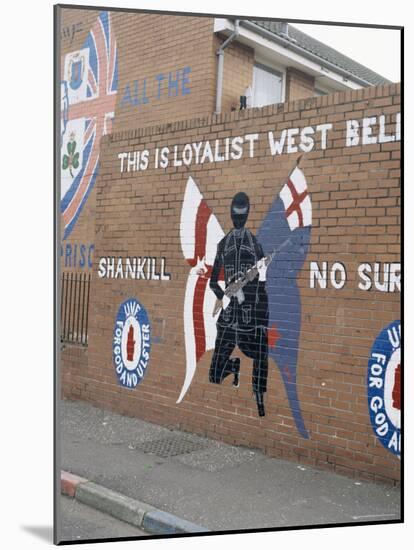 Loyalist Mural, Shankill Road, Belfast, Northern Ireland, United Kingdom-David Lomax-Mounted Photographic Print