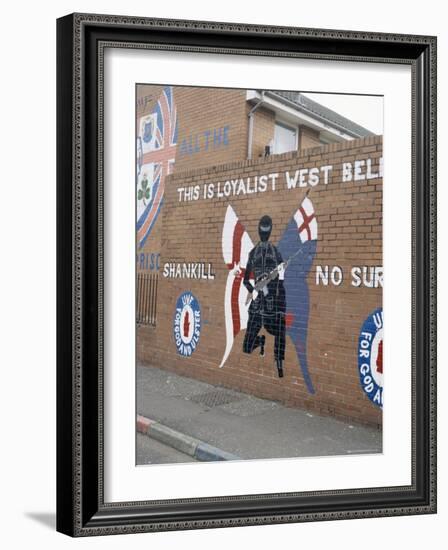 Loyalist Mural, Shankill Road, Belfast, Northern Ireland, United Kingdom-David Lomax-Framed Photographic Print