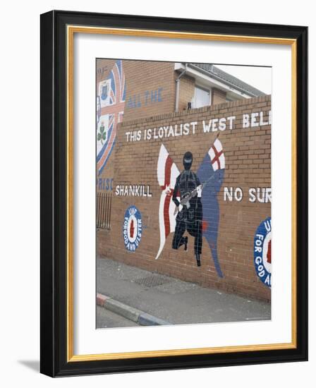 Loyalist Mural, Shankill Road, Belfast, Northern Ireland, United Kingdom-David Lomax-Framed Photographic Print