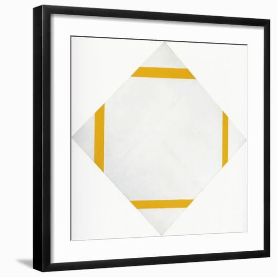 Lozange Composition with Four Yellow Lines, 1933-Piet Mondrian-Framed Art Print