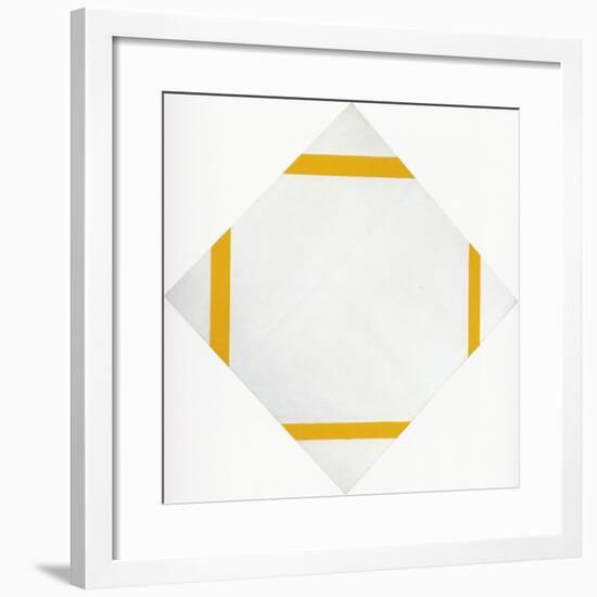 Lozange Composition with Four Yellow Lines, 1933-Piet Mondrian-Framed Art Print