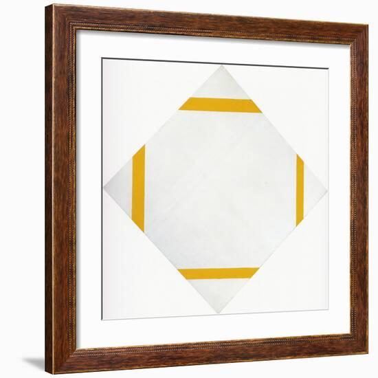 Lozange Composition with Four Yellow Lines, 1933-Piet Mondrian-Framed Art Print