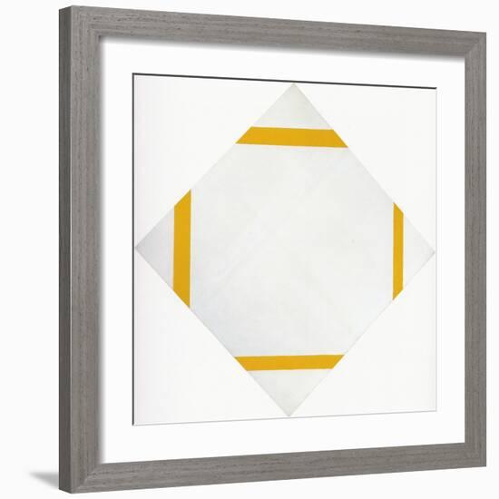 Lozange Composition with Four Yellow Lines, 1933-Piet Mondrian-Framed Art Print