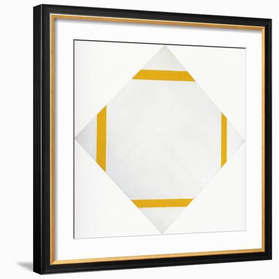 Lozange Composition with Four Yellow Lines, 1933-Piet Mondrian-Framed Art Print