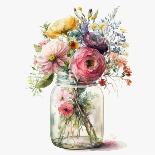 Watercolor Jar Bouquets 3-LSR Design Studio-Art Print