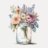 Watercolor Jar Bouquets 1-LSR Design Studio-Art Print