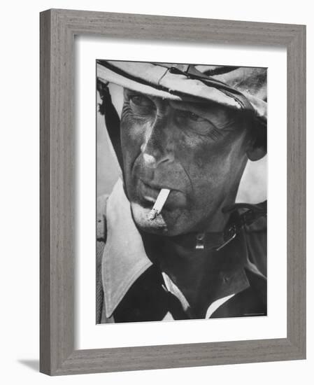 Lt. Col. Martin "Stormy" Sexton 3rd Marine Division, During Training Exercises at Okinawa Base-John Dominis-Framed Photographic Print