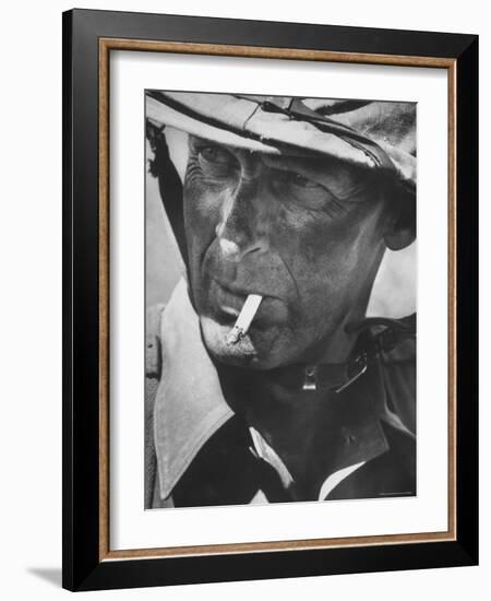 Lt. Col. Martin "Stormy" Sexton 3rd Marine Division, During Training Exercises at Okinawa Base-John Dominis-Framed Photographic Print