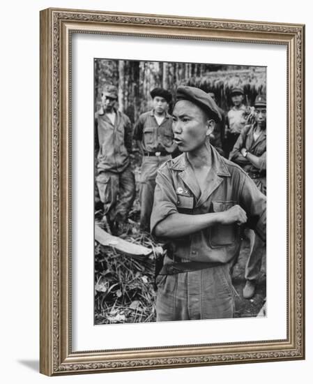 Lt. Col. Pao Vang, Leader of the Laotian Troops in the Pa Dong Area-John Dominis-Framed Photographic Print