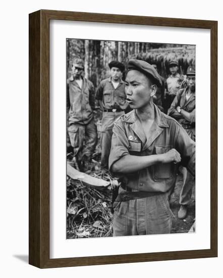 Lt. Col. Pao Vang, Leader of the Laotian Troops in the Pa Dong Area-John Dominis-Framed Photographic Print