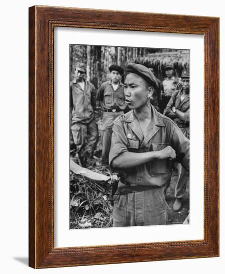 Lt. Col. Pao Vang, Leader of the Laotian Troops in the Pa Dong Area-John Dominis-Framed Photographic Print