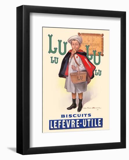 Lu Biscuits - The Little Student (Le Petit Ecolier) - Lefèvre-Utile (LU)-Fermin Bouisset-Framed Art Print