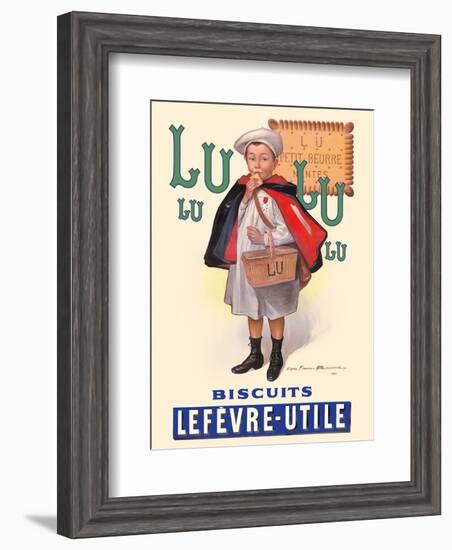 Lu Biscuits - The Little Student (Le Petit Ecolier) - Lefèvre-Utile (LU)-Fermin Bouisset-Framed Art Print