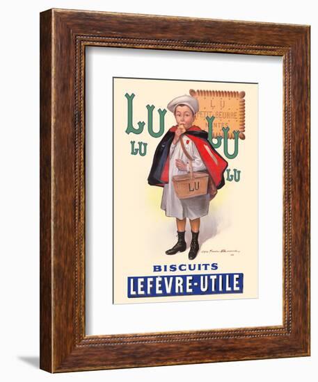 Lu Biscuits - The Little Student (Le Petit Ecolier) - Lefèvre-Utile (LU)-Fermin Bouisset-Framed Art Print