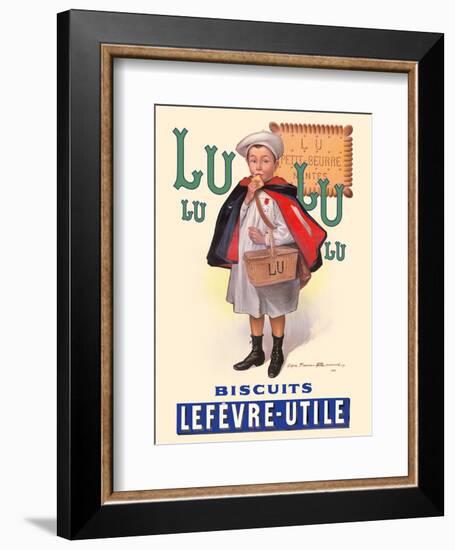 Lu Biscuits - The Little Student (Le Petit Ecolier) - Lefèvre-Utile (LU)-Fermin Bouisset-Framed Art Print