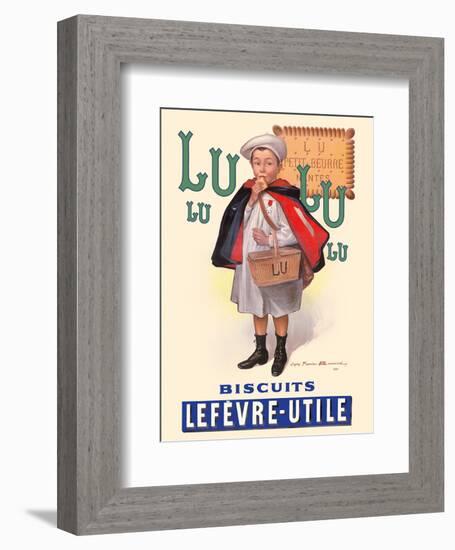 Lu Biscuits - The Little Student (Le Petit Ecolier) - Lefèvre-Utile (LU)-Fermin Bouisset-Framed Art Print