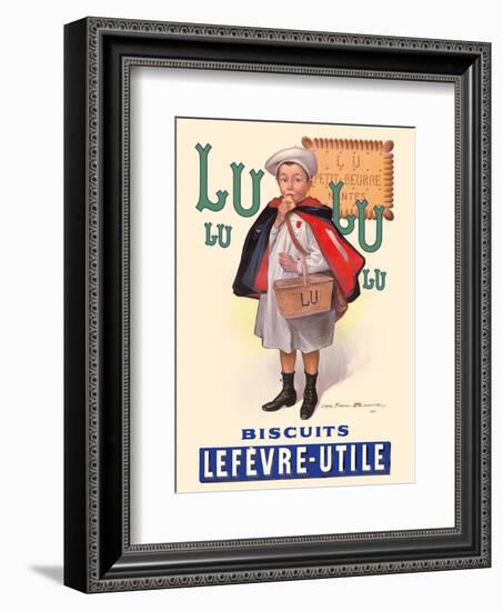 Lu Biscuits - The Little Student (Le Petit Ecolier) - Lefèvre-Utile (LU)-Fermin Bouisset-Framed Art Print