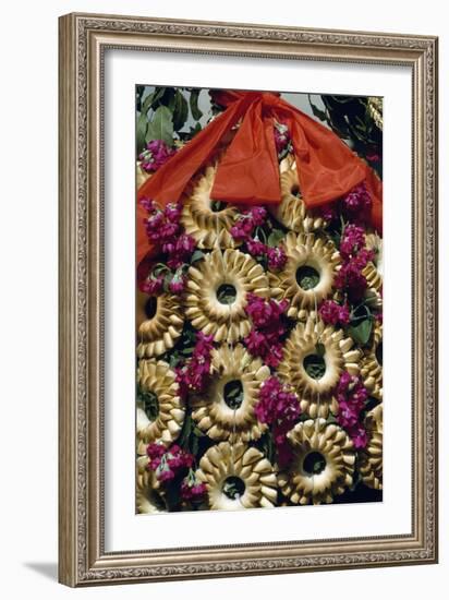 Lu Circu (Semi- Globe) Covered with Cuccidati (Cookies) and Carried around During Feast of Holy Cru-null-Framed Giclee Print