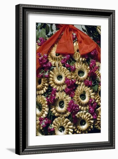 Lu Circu (Semi- Globe) Covered with Cuccidati (Cookies) and Carried around During Feast of Holy Cru-null-Framed Giclee Print