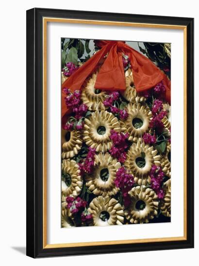 Lu Circu (Semi- Globe) Covered with Cuccidati (Cookies) and Carried around During Feast of Holy Cru-null-Framed Giclee Print