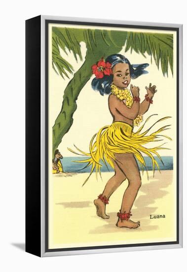 Luana, Little Hula Girl-null-Framed Stretched Canvas