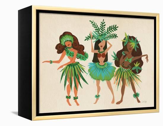 Luau Girls Beige-Cat Coquillette-Framed Premier Image Canvas