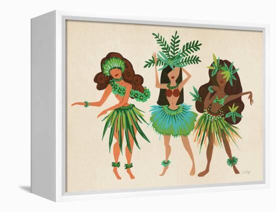 Luau Girls Beige-Cat Coquillette-Framed Premier Image Canvas