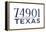 Lubbock, Texas - 74901 Zip Code (Blue)-Lantern Press-Framed Stretched Canvas