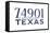 Lubbock, Texas - 74901 Zip Code (Blue)-Lantern Press-Framed Stretched Canvas