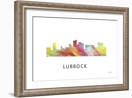 Lubbock Texas Skyline-Marlene Watson-Framed Giclee Print