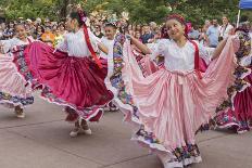 New Mexico, Santa Fe. Hispanic Folkloric Dance Group, Bandstand 2014-Luc Novovitch-Photographic Print