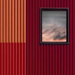 Red with a touch of sky-Luc Vangindertael (laGrange)-Framed Photographic Print