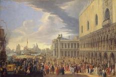 The Bucintoro Departing from the Bacino di San Marco, 1710-Luca Carlevaris-Giclee Print