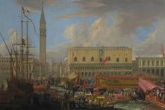 The Molo, Venice, Looking West, c.1709-Luca Carlevaris-Giclee Print