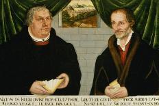 Double Portrait of Martin Luther (1483-1546) and Philip Melanchthon (1497-1560)-Lucas Cranach the Younger-Giclee Print