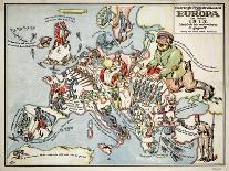 Satirical Map - Summer Review of Europe, 1915-Lucas Gräfe-Premium Giclee Print