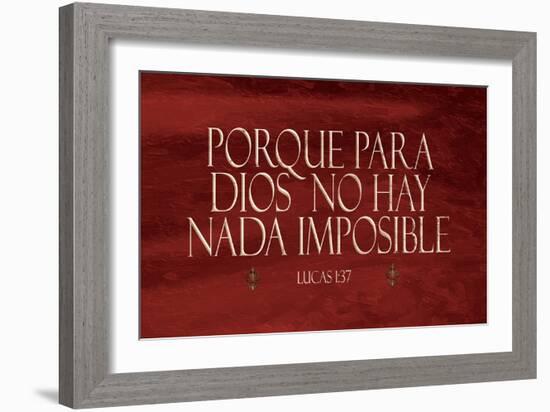 Lucas Porque Red-Jace Grey-Framed Art Print