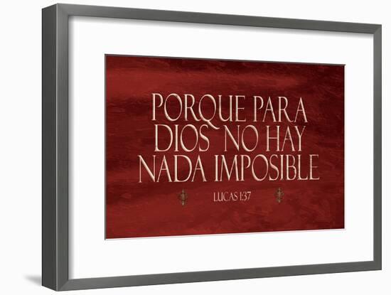 Lucas Porque Red-Jace Grey-Framed Art Print