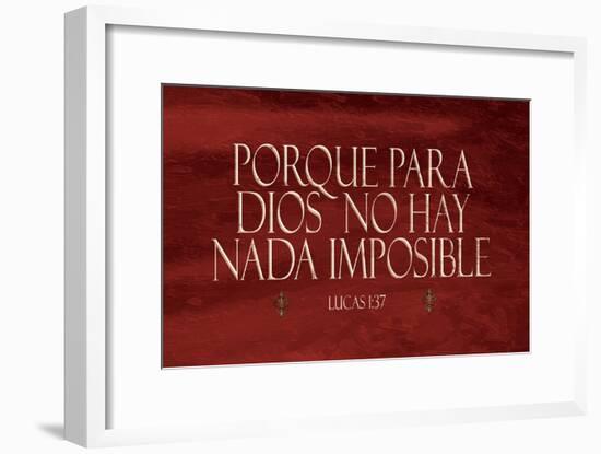 Lucas Porque Red-Jace Grey-Framed Art Print