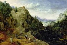 Mountainous Landscape with the Road to Emmaus, 1597-Lucas van Valckenborch-Giclee Print