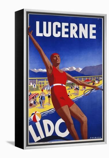 Lucerne Lido, c.1930-null-Framed Premier Image Canvas