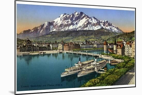 Lucerne, Switzerland, 20th Century-null-Mounted Giclee Print