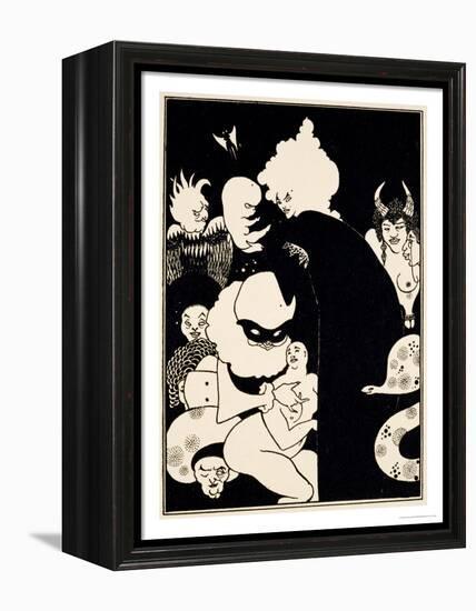 Lucian's Strange Creatures, Illustration from "Lucian's True History," circa 1894-Aubrey Beardsley-Framed Premier Image Canvas