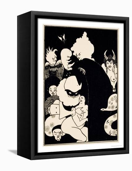 Lucian's Strange Creatures, Illustration from "Lucian's True History," circa 1894-Aubrey Beardsley-Framed Premier Image Canvas