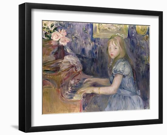 Lucie Leon at the Piano, 1892-Berthe Morisot-Framed Giclee Print