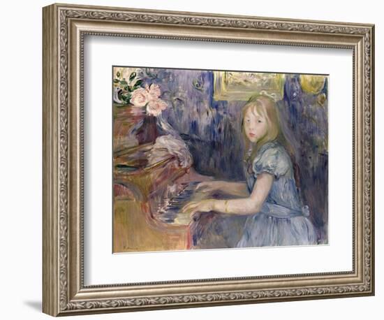 Lucie Leon at the Piano, 1892-Berthe Morisot-Framed Giclee Print