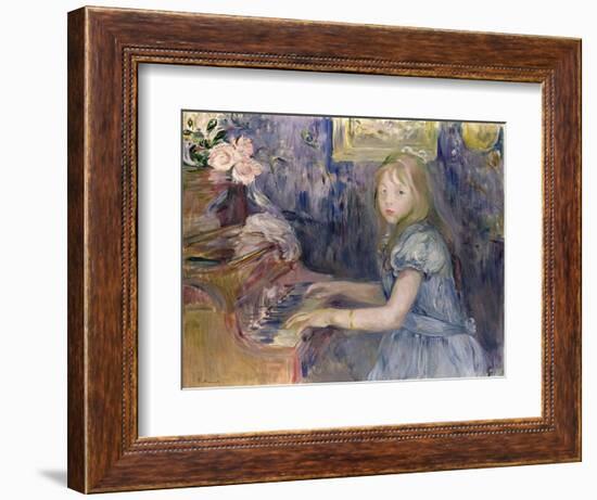 Lucie Leon at the Piano, 1892-Berthe Morisot-Framed Giclee Print