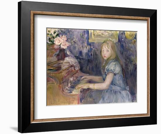 Lucie Leon at the Piano, 1892-Berthe Morisot-Framed Giclee Print