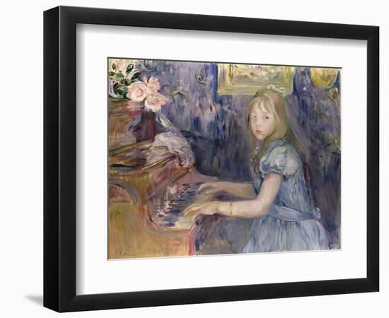 Lucie Leon at the Piano, 1892-Berthe Morisot-Framed Giclee Print